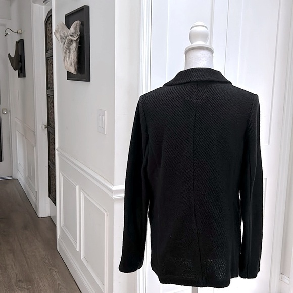 Anthropologie Sanctuary Womens Black Oversized Cotton Blend Boyfriend Blazer S - Picture 6 of 14